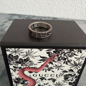 Brand New Gucci Sterling Silver G Cube Ring Size 23 / X- Large / US 10.25